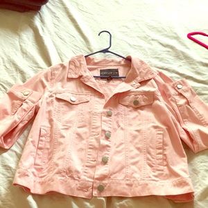 Pink forever 21 jean jacket